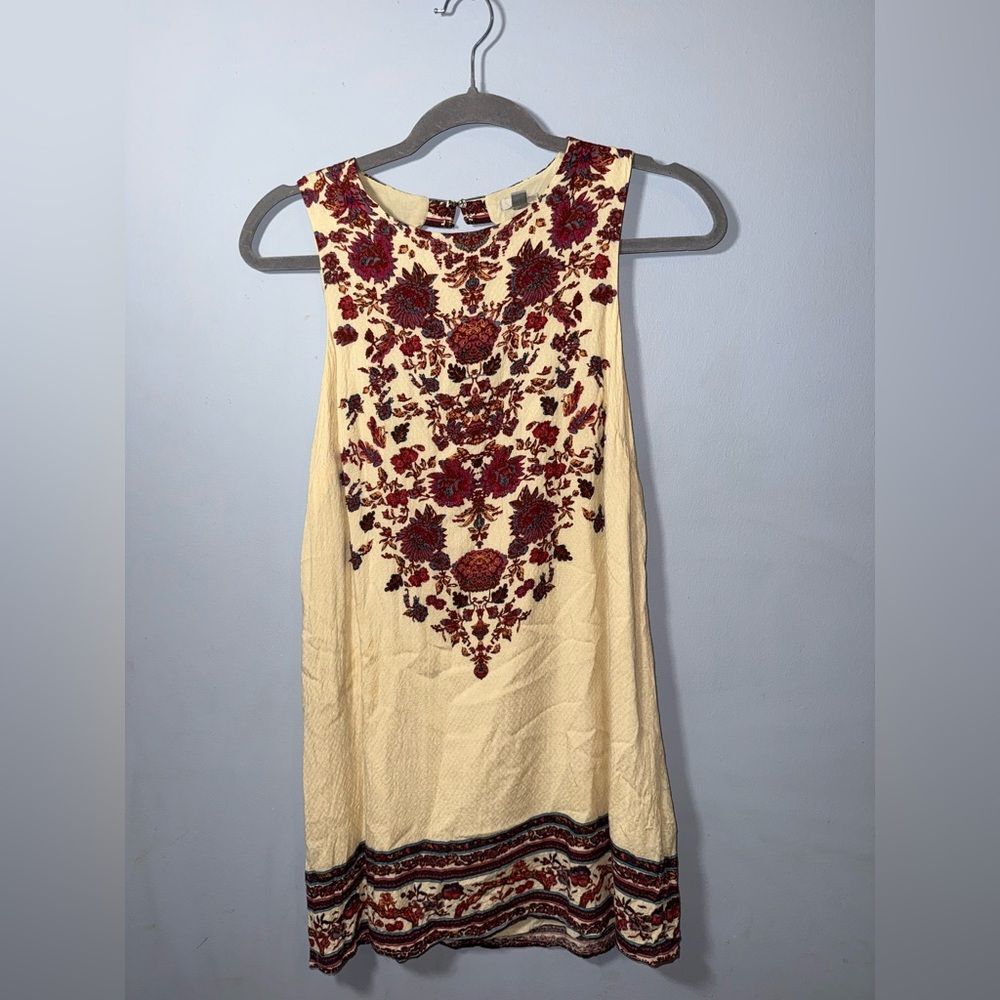 Ecoté Boho Floral Open Back Tunic/Mini dress size Medium GUC - Picture 1 of 9